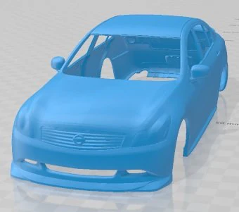 Infiniti G35 Sedan Drift Printable Body Car 3D Print Model .c4d .max .obj .3ds .fbx .stl .blend