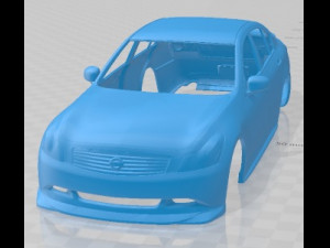 Infiniti G35 Sedan Drift Printable Body Car Modelo de impresión 3D