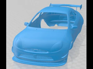 Puma 1999 getuntes Auto mit druckbarer Karosserie 3D Druckmodell