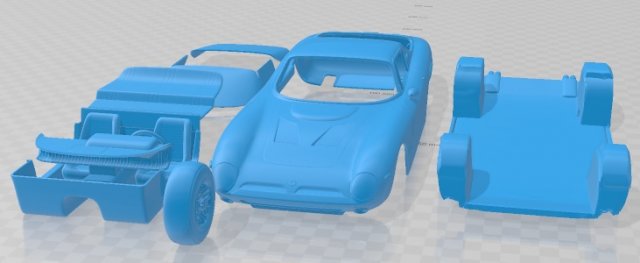 Bizzarrini GT 5300 Printable Car 3D Baskı Modeli .c4d .max .obj .3ds .fbx .stl .blend 