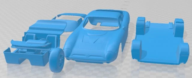 Bizzarrini GT 5300 Printable Car 3D Print Model .c4d .max .obj .3ds .fbx .stl .blend