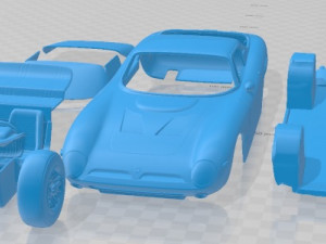 Bizzarrini GT 5300 Printable Car 3D Baskı Modeli