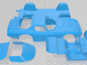 Bizzarrini GT 5300 Printable Car 3D Baskı Modeli