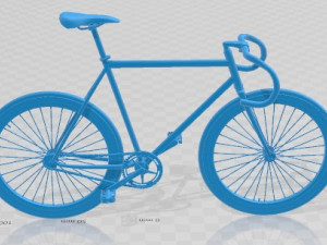 Fixed Gear Bianchi Printable Bicycle 3Dプリントモデル