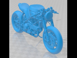 Ducati 916 Custom Printable Motorbike 3D Print Model