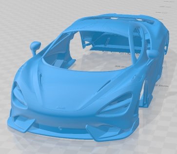 Mclaren 765lt 2021 Printable Body Car 3D Принт Модель .c4d .max .obj .3ds .fbx .stl .blend 