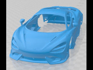 Mclaren 765lt 2021 Printable Body Car Modelo de impresión 3D