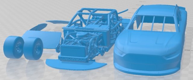 Mustang Nascar 2020 Printable Car 3D Принт Модель .c4d .max .obj .3ds .fbx .stl .blend 