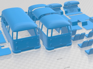Mercedes Benz O 319 Microbus 1955 Printable Van Modèles 3D en vedette