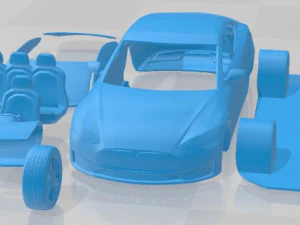 Tesla Model S 2021 Printable Car 3D Print Model