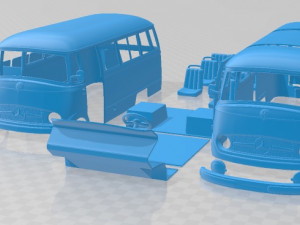 Mercedes Benz O 319 Microbus 1955 Printable Van 3D Print Model
