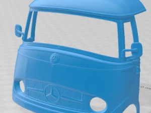 Mercedes Benz O 319 Microbus 1955 Printable Van 3D Print Model