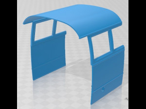 Mercedes Benz O 319 Microbus 1955 Printable Van Model Cetak 3D
