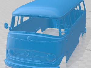 Mercedes Benz O 319 Microbus 1955 Printable Body Van Modelo de impresión 3D
