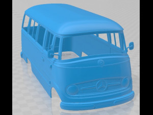Mercedes Benz O 319 Microbus 1955 Printable Body Van 3Dプリントモデル