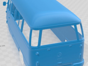 Mercedes Benz O 319 Microbus 1955 Printable Body Van 3Dプリントモデル