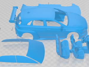 Hyundai i30 N TCR 2020 Printable Car 3D-printmodel