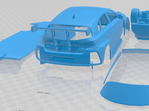 Hyundai i30 N TCR 2020 Printable Car 3D-printmodel