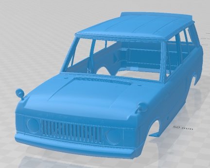 Range Rover 1970 Printable Body Car 3Dプリントモデル .c4d .max .obj .3ds .fbx .stl .blend 