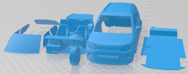 Suzuki Ignis 2021 Printable Car 3D 打印模型 .c4d .max .obj .3ds .fbx .stl .blend 