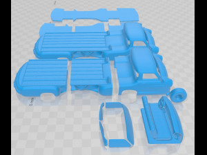 Mercedes Benz Blue Wonder Renntransporter 1954 Printable Truck 3D प्रिंट मॉडल