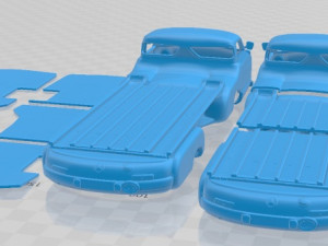 Mercedes Benz Blue Wonder Renntransporter 1954 Printable Truck 3D प्रिंट मॉडल
