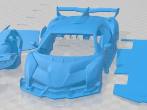 Veneno 2013 Printable Car 3D Print Model