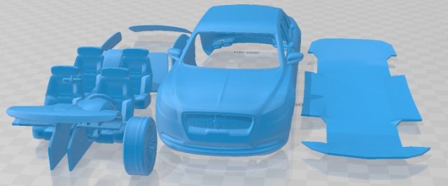 Lincoln Continental 2017 Printable Car Model Cetak 3D .c4d .max .obj .3ds .fbx .stl .blend