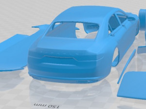 Lincoln Continental 2017 Printable Car Model Cetak 3D