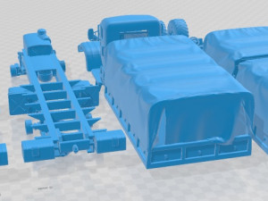 KrAZ 214 Printable Truck Modelo de impresión 3D