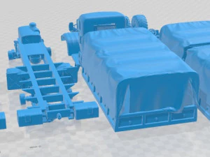 KrAZ 214 Printable Truck 3D Print Model