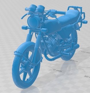 Hercules Supra 4GP 1979 Printable Motorbike 3D-Druckmodell .c4d .max .obj .3ds .fbx .stl .blend 