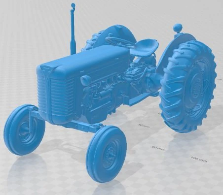 Massey Ferguson Printable Tractor 3D Print Model .c4d .max .obj .3ds .fbx .stl .blend