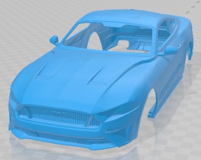 Mustang GT 2020 Printable Body Car 3D Baskı Modeli .c4d .max .obj .3ds .fbx .stl .blend 