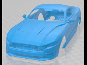 Mustang GT 2020 Printable Body Car 3D Print Model
