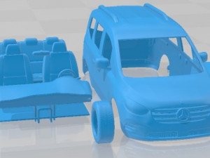Mercedes Benz T Class Printable Van Modelo de Impressão 3D