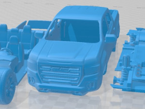 GMC Canyon 2021 Long Printable Car 3D Print Model