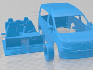 Volkswagen Caddy 2021 Printable Van 3D Print Model
