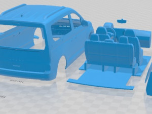 Volkswagen Caddy 2021 Printable Van 3D Print Model