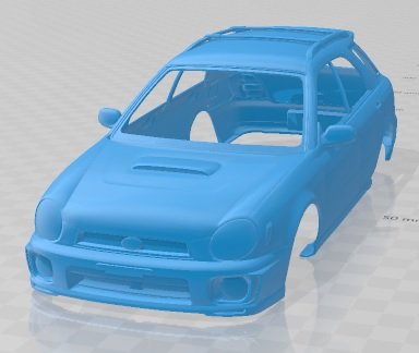 Subaru Impreza WRX 2002 Wagon Printable Body Car Model Cetak 3D .c4d .max .obj .3ds .fbx .stl .blend 