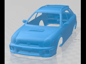 Subaru Impreza WRX 2002 Wagon Printable Body Car 3D Print Model