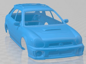 Subaru Impreza WRX 2002 Wagon Printable Body Car Model Cetak 3D