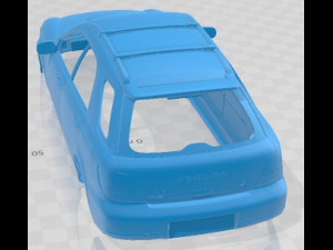 Subaru Impreza WRX 2002 Wagon Printable Body Car Model Cetak 3D
