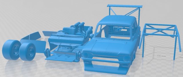 Hillman Imp Boss 308 Printable Car 3D Print Model .c4d .max .obj .3ds .fbx .stl .blend 
