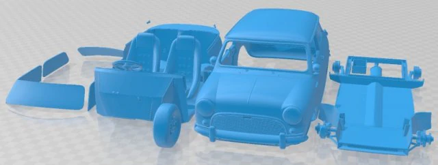 Mini Chop Top Printable Car 3D Print Model .c4d .max .obj .3ds .fbx .stl .blend 
