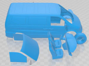Mercedes Benz Vito W638 PanelVan 1996 Printable Van 3D Print Model