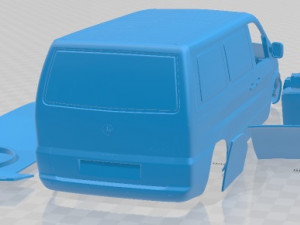 Mercedes Benz Vito W638 PanelVan 1996 Printable Van 3D Baskı Modeli