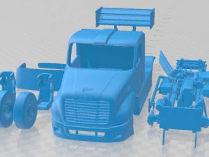 Caminh&atilde;o de corrida Freightliner para impress&atilde;o Modelo de Impressão 3D