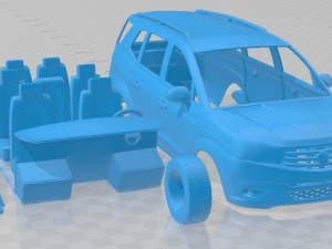 SsangYong Rodius 2016 Printable Car 3D 프린트 모델