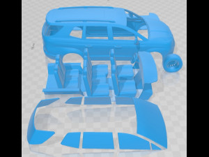 SsangYong Rodius 2016 Printable Car 3D 프린트 모델